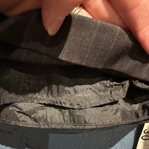 Ann Taylor Factory Pinstriped pants 4 Wide Leg Lined Office Work Professional - Picture 7 of 10